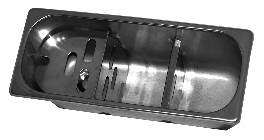 Combisteel IJSLEPEL SPOELBAK 270X110X120  MET WATERAFVOERGAT, WATERAANSLUITING EN STANDPIJP 7108.0010