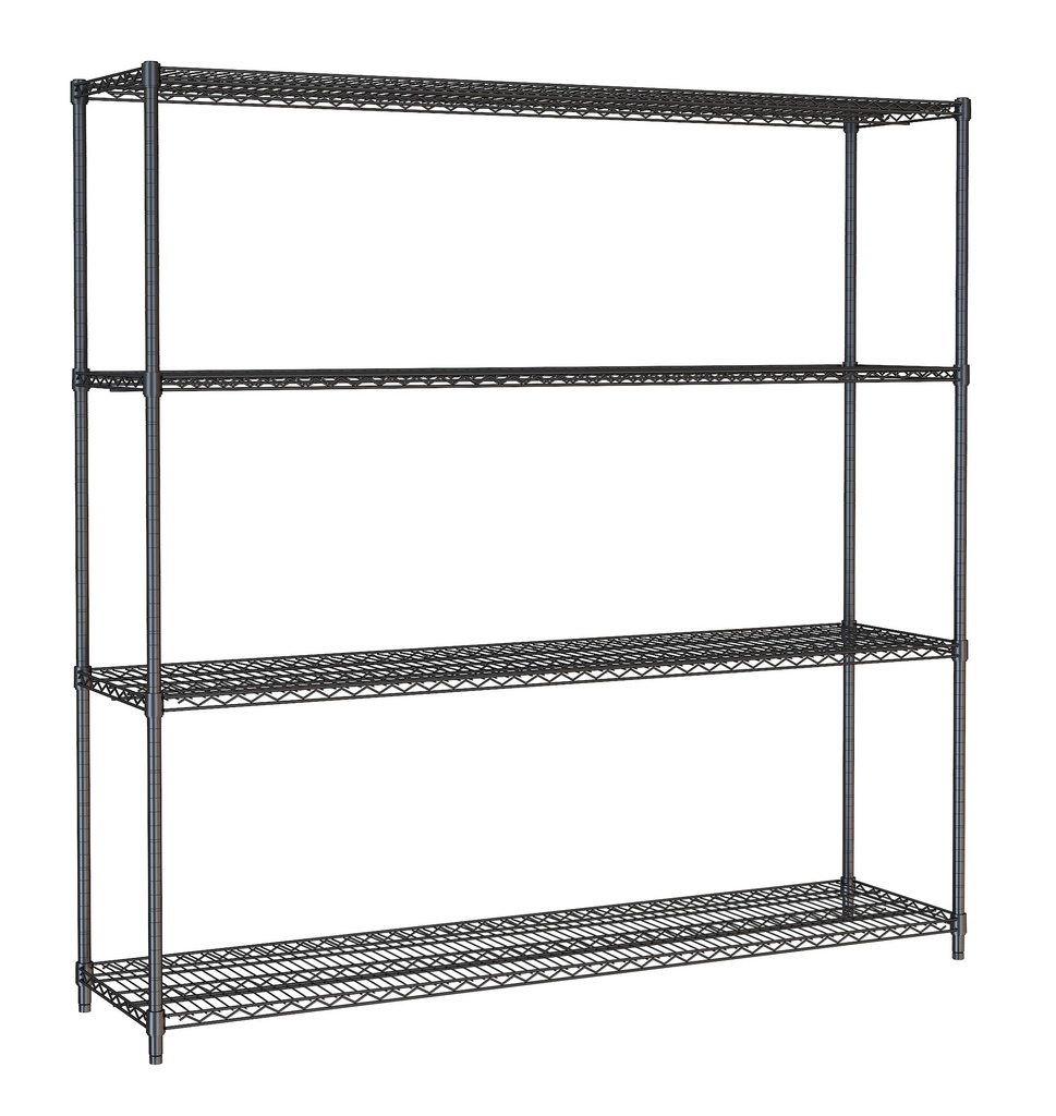 Combisteel STELLING 4 LEVELS 1800 ZWART DEMONTABEL 7530.0040