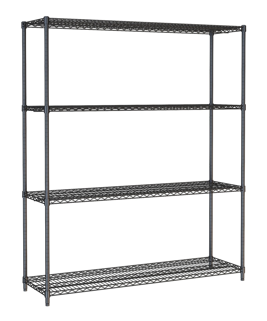 Combisteel STELLING 4 LEVELS 1500 ZWART DEMONTABEL 7530.0035