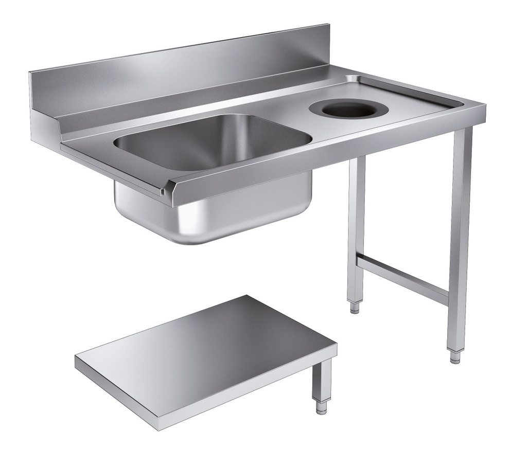 Combisteel AANVOERTAFEL BODEMSCHAP MET AFVALGAT 1200 RECHTS TBV 7280.0045-0046 7106.0020