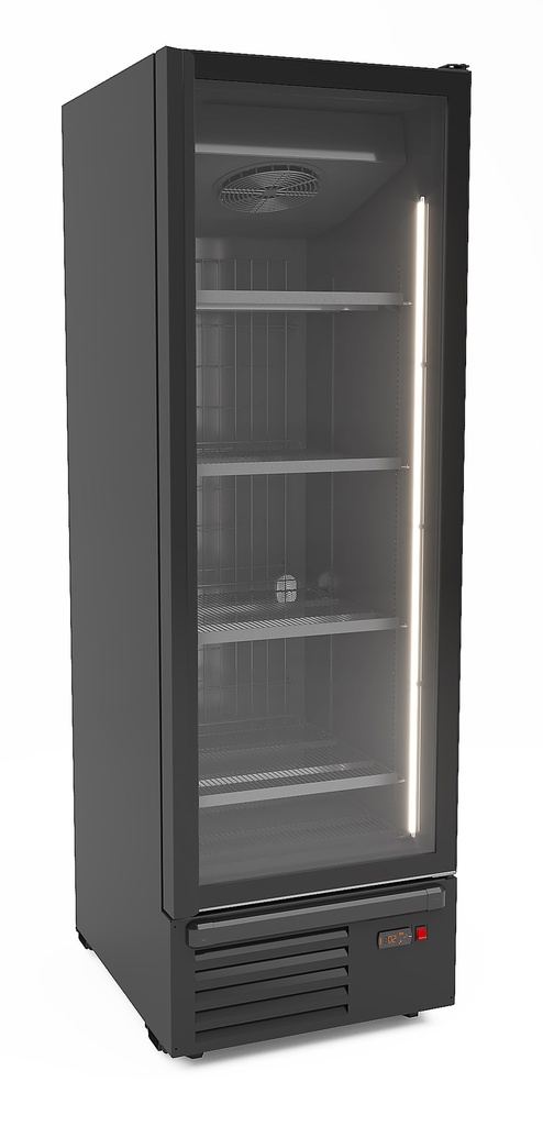 Combisteel VRIESKAST 1 GLASDEUR ZWART 500L 7072.1135