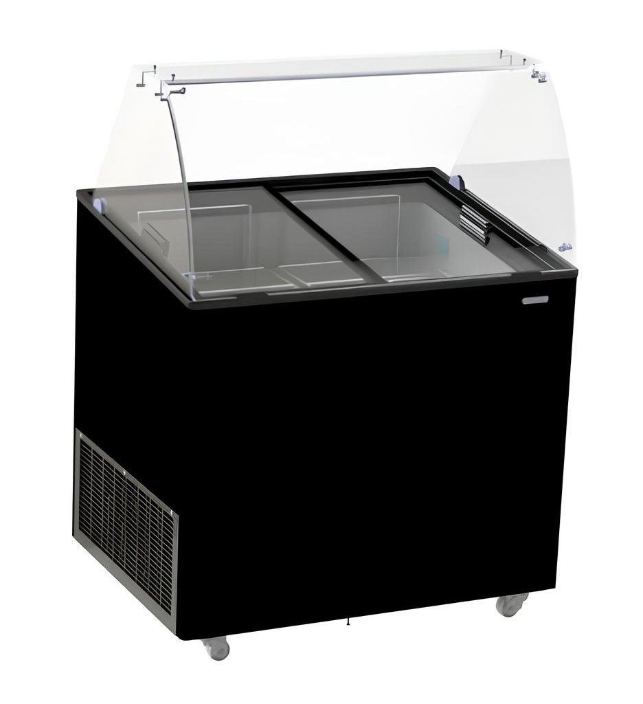 Combisteel SCHEPIJSVITRINE CORSICA ZWART 6X5 LTR 7472.0124