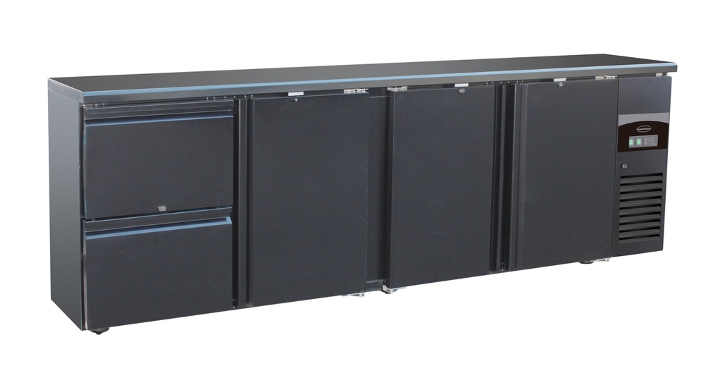 Combisteel BARKOELER ZWART 3 DEURS 2 LADEN 7450.0326