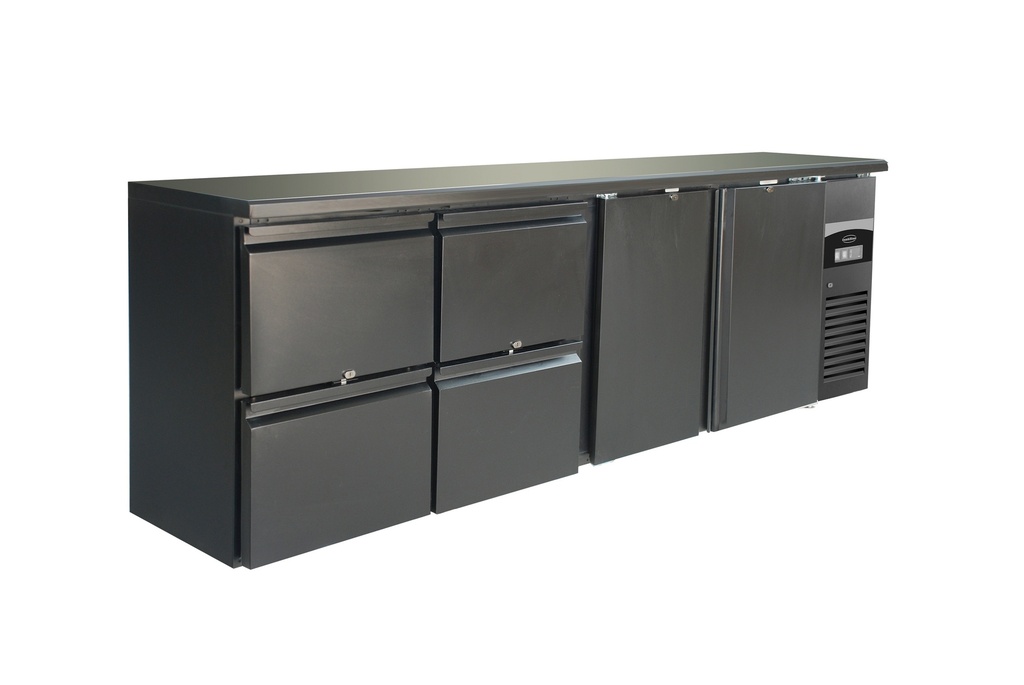 Combisteel BARKOELER ZWART 2 DEURS 4 LADEN 7450.0327