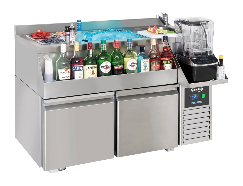 Combisteel KOELWERKBANK 2 DEUREN MET COCKTAIL BAR STATION 7489.6000