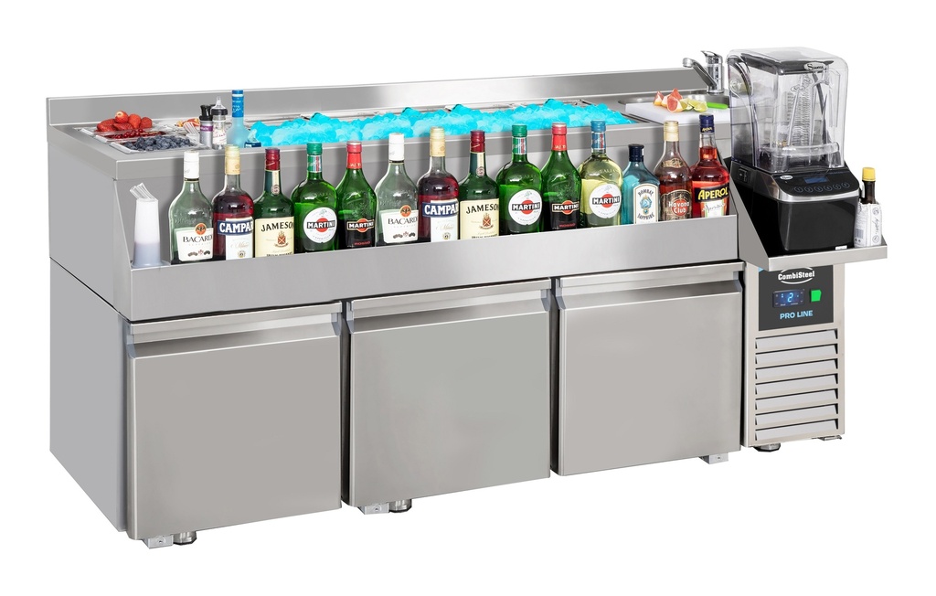 Combisteel KOELWERKBANK 3 DEUREN MET COCKTAIL BAR STATION 7489.6005