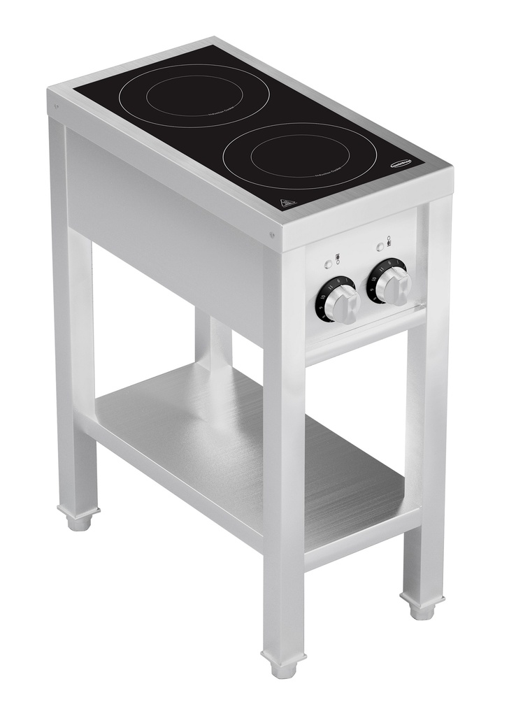 Combisteel INDUCTIE FORNUIS 2 ZONES MET OPEN ONDERSTEL 7505.0030