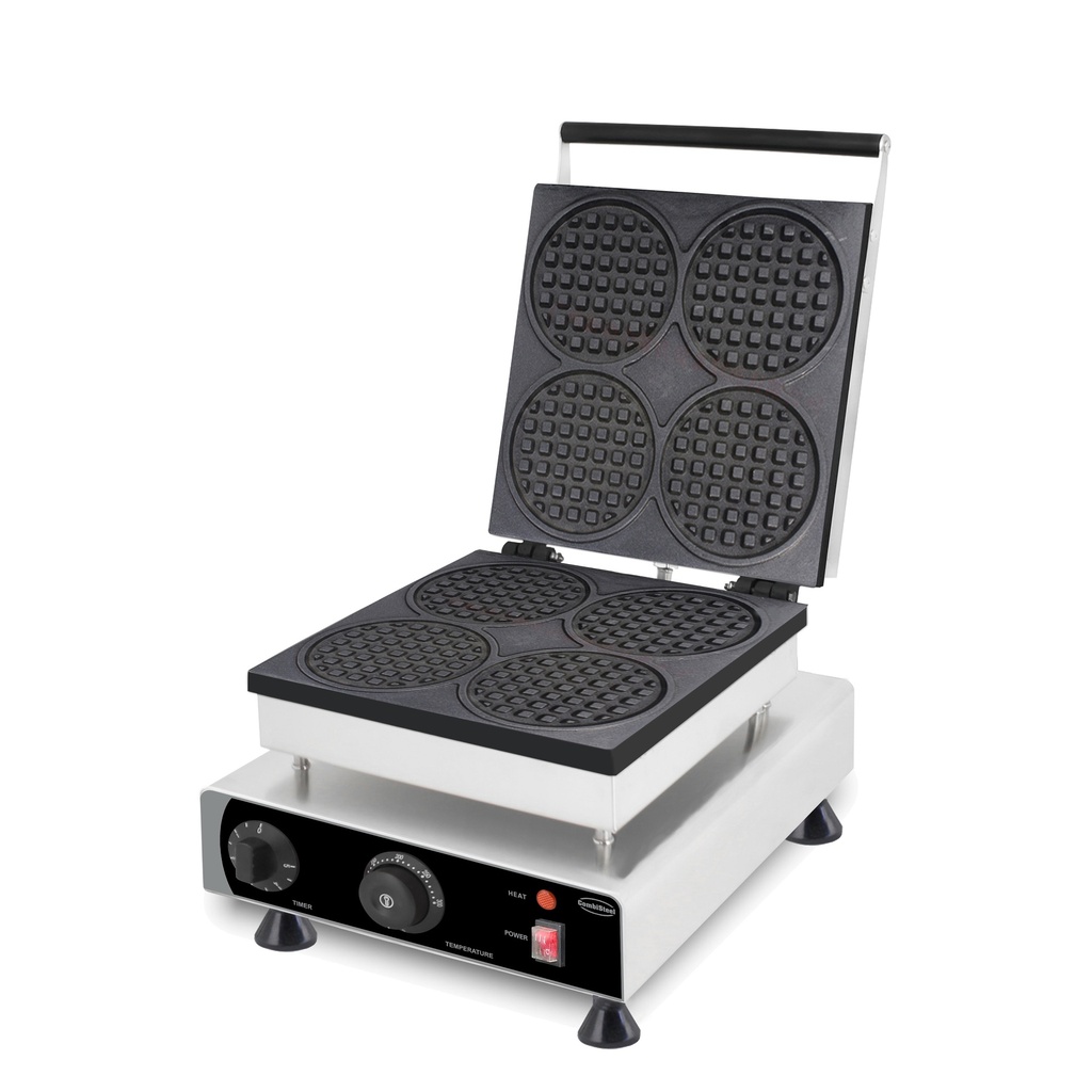 Combisteel WAFELIJZER 4ST RONDE WAFELS 7540.0080