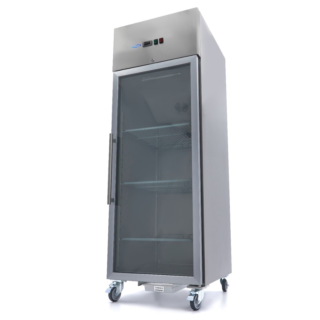 Maxima Vrieskast - 600 L - 3 Verstelbare Roosters (2/1 GN) - Rvs - met Glazen Deur 09400008