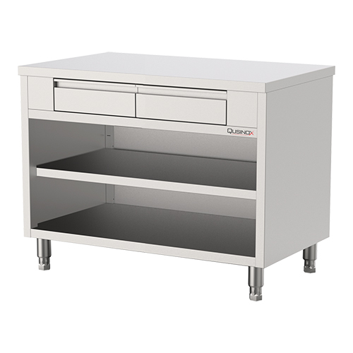 Qusinox werktafel |120cm| open 380123