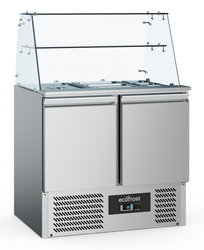 Combisteel GEKOELDE SALADETTE GLASOPSTAND 2 DRS 7950.5105