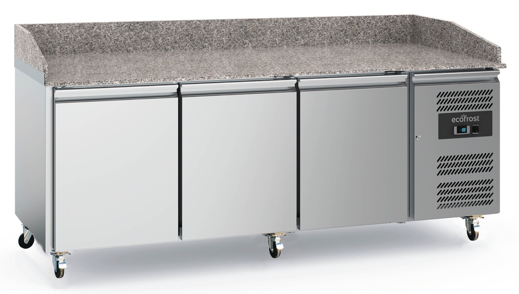 Combisteel PIZZAWERKBANK 3 DEURS  MET WIELEN 7950.5140