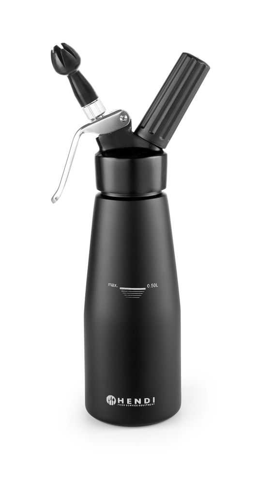 HENDI Slagroomapparaat zwart 588420