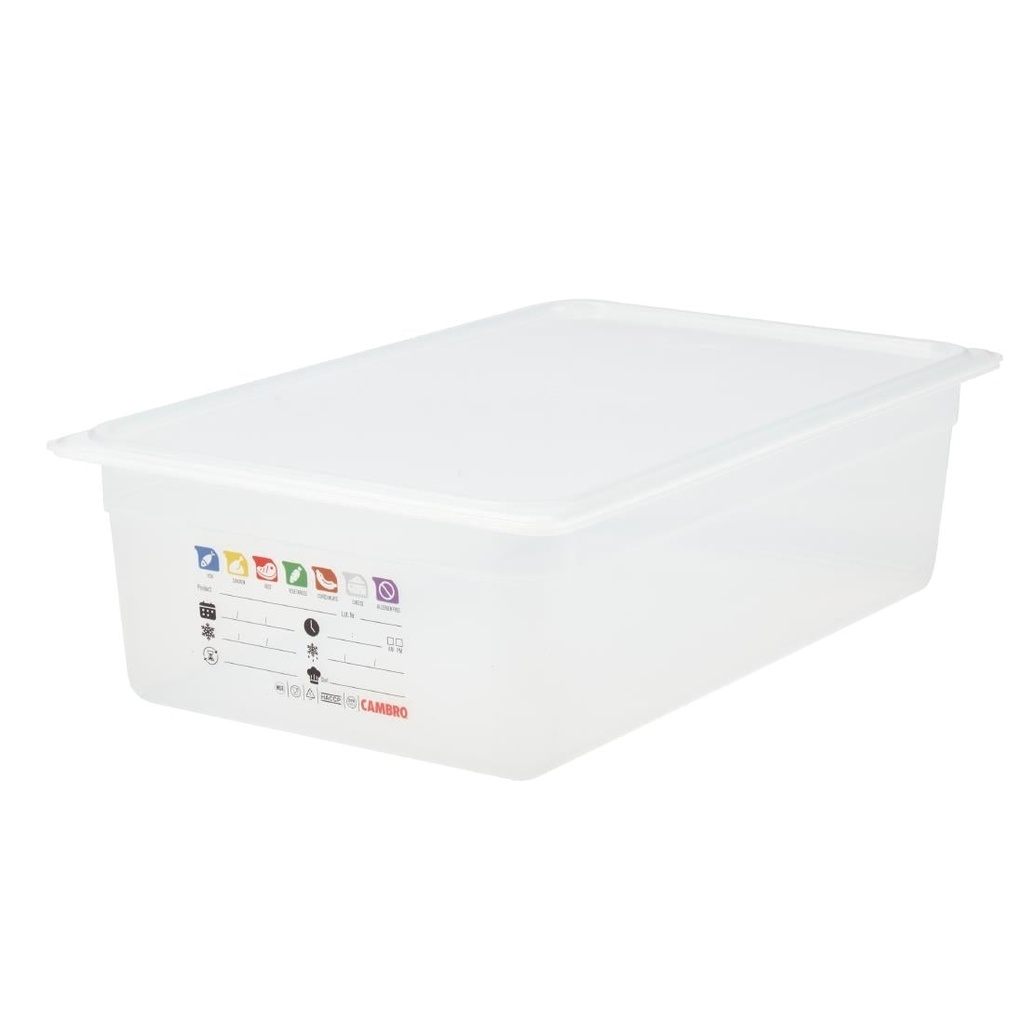 Cambro Safetrak IML polypropyleen voedselopslagbak 1/1 GN 150mm