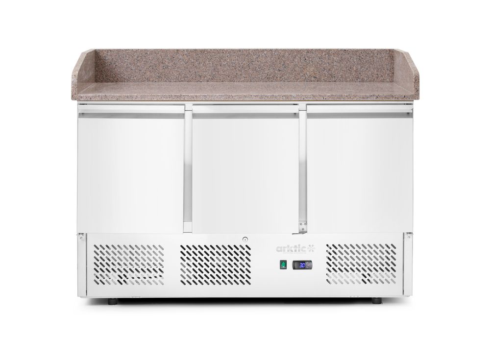 Arktic Pizzawerkbank met 3 deuren en koelvitrine 380+40L 232033