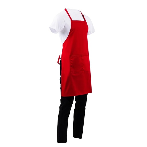 [B196] Chef Works halterschort rood