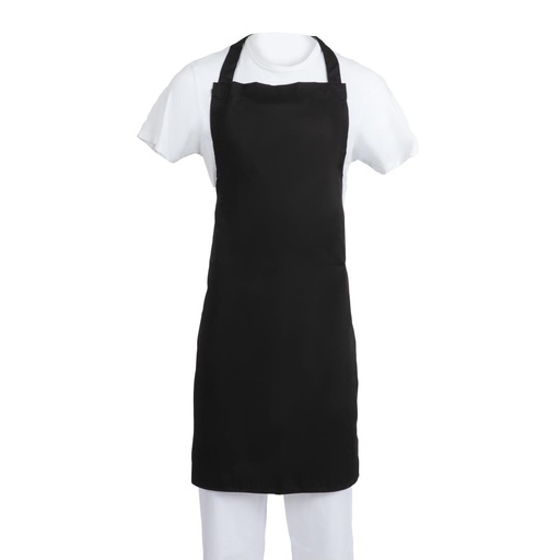 [B887] Whites polykatoen halterschort zwart XL