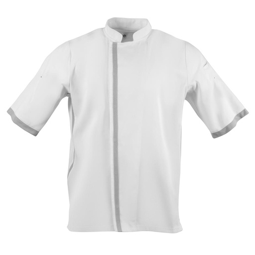 [B998-M] Southside unisex koksbuis korte mouw wit M