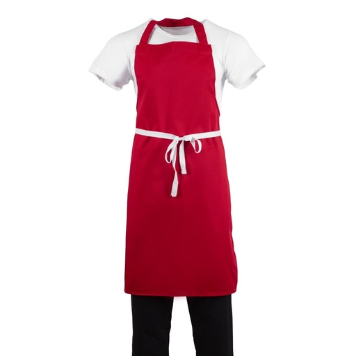 [BB466] Whites halterschort polyester-katoen rood