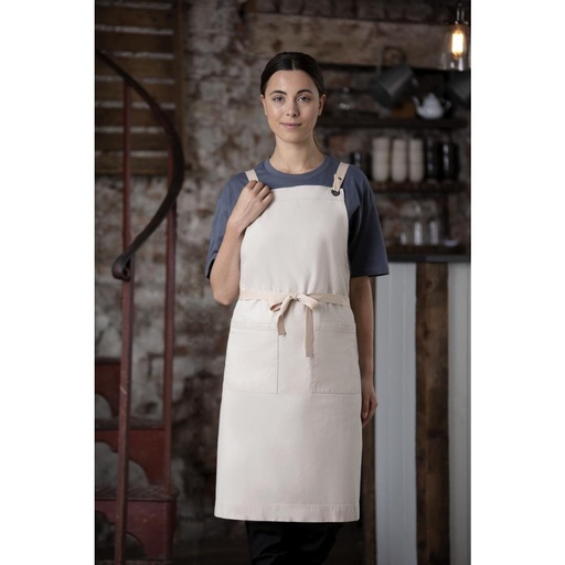 [BB685] Southside Cotton canvas halterschort grijs