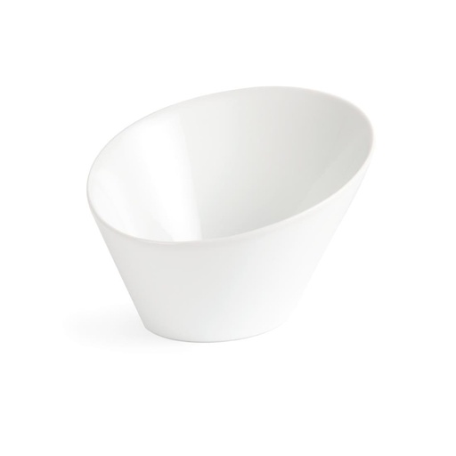 [CB079] Olympia Whiteware ovale hellende kommen 13,3x15,4cm (4 stuks)