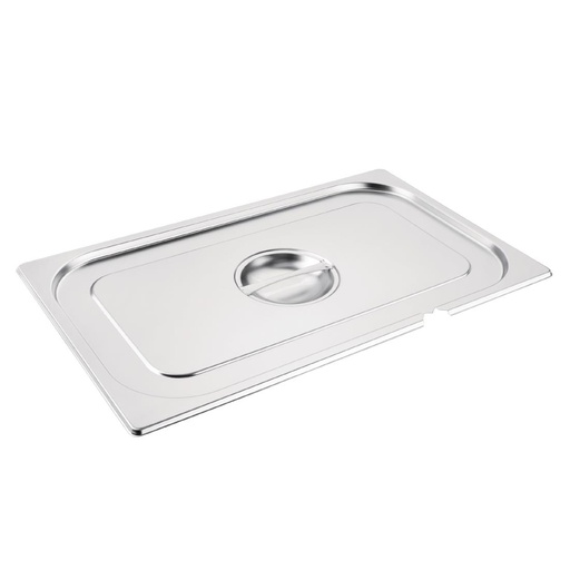 [CB170] Vogue RVS deksel met lepeluitsparing GN 1/1