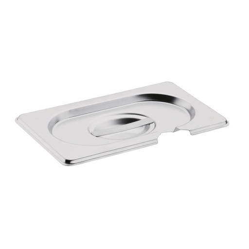 [CB176] Vogue RVS deksel met lepeluitsparing GN1/9