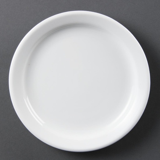 [CB487] Olympia Whiteware borden met smalle rand 18cm (12 stuks)