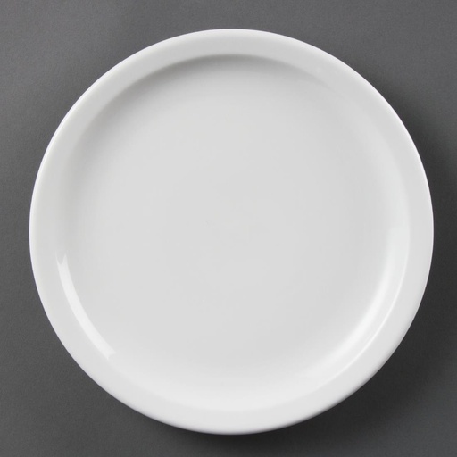 [CB489] Olympia Whiteware borden met smalle rand 23cm (12 stuks)