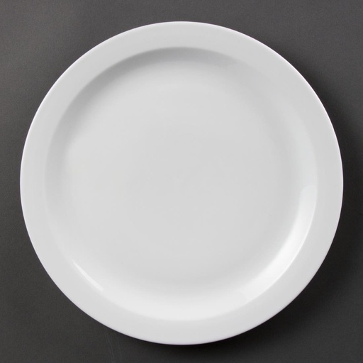 [CB491] Olympia Whiteware borden met smalle rand 28cm (6 stuks)