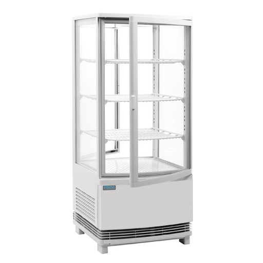[CB507] Polar C-serie koelvitrine met gebogen deuren 86L wit