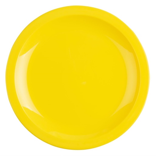 [CB767] Olympia Kristallon polycarbonaat borden 23cm geel (12 stuks)
