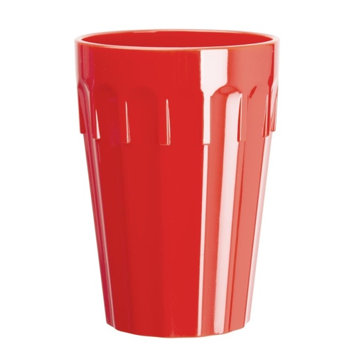 [CB778] Olympia Kristallon polycarbonaat bekers 26cl rood (12 stuks)