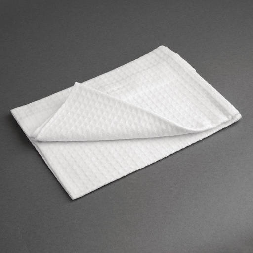 [CC598] Vogue theedoek honingraatstructuur wit (10 stuks)