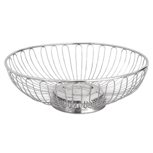 [CD252] Olympia open brood- en fruitschaal RVS 25,5cm