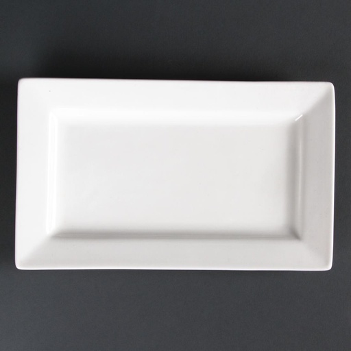 [CD630] Olympia Lumina rechthoekige schalen met brede rand 25,7x15,5cm (4 stuks)