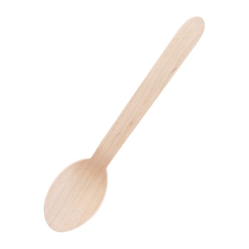 [CD904] Fiesta Compostable biologisch afbreekbare houten dessertlepels 16,6cm (100 stuks)
