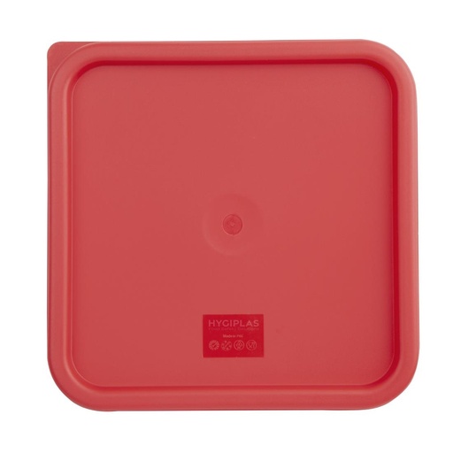 [CF042] Hygiplas vierkant deksel rood groot