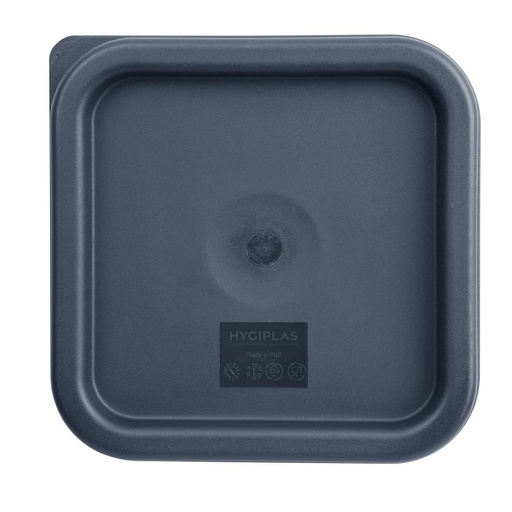[CF043] Hygiplas vierkant deksel blauw klein
