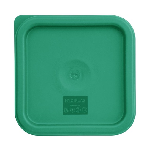 [CF046] Hygiplas vierkant deksel groen klein