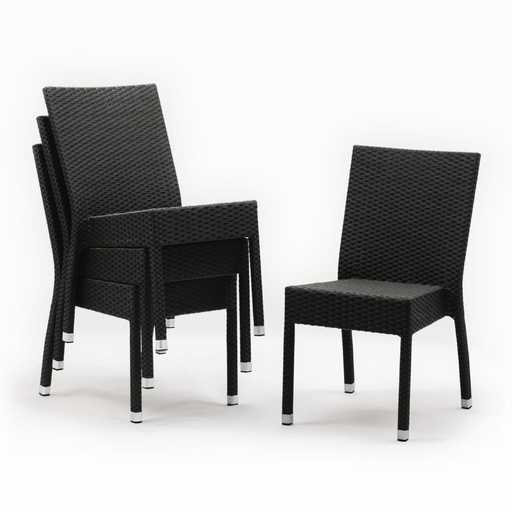 [CF159] Bolero polyrotan stoelen antraciet (4 stuks)