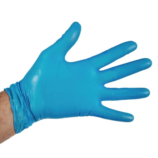 [CF403-XL] Hygiplas vinyl handschoenen blauw poedervrij XL (100 stuks)