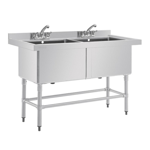 [CF406] Vogue diepe dubbele RVS spoelbak