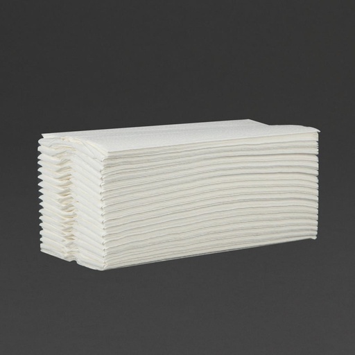 [CF796] Jantex 160-pak C-gevouwen handdoeken 2-laags wit (15 stuks)
