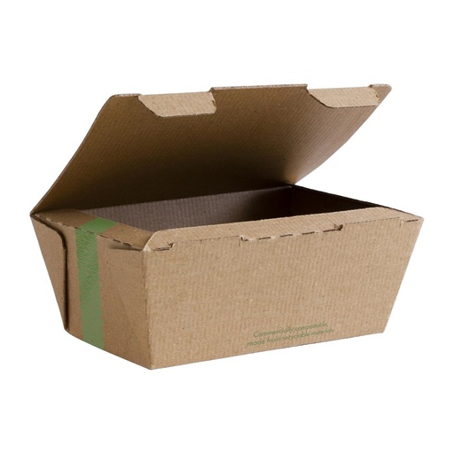 [CF885] Vegware composteerbare ribkartonnen bakjes medium 60(H)x 150(B)x 110(D)mm (300 stuks)