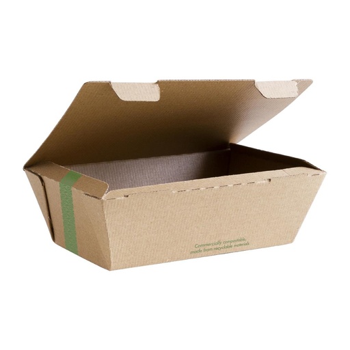 [CF886] Vegware composteerbare ribkartonnen bakjes groot 60(H)x 130(B)x 195(D)mm (300 stuks)
