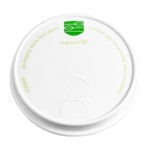 [CF887] Vegware 89-Series composteerbare koffiebeker deksels (1000 stuks)
