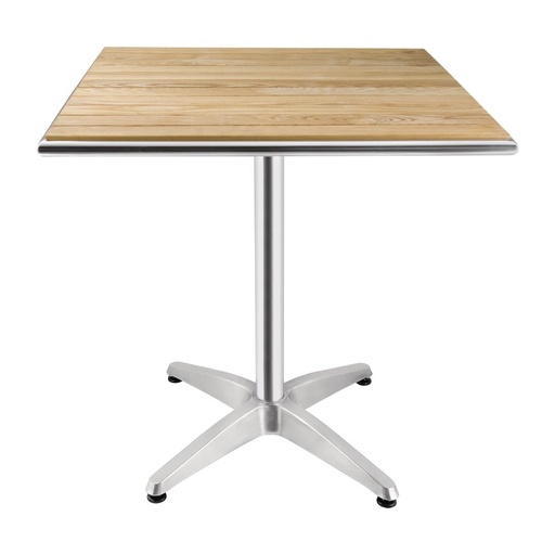 [CG835] Bolero vierkante terrastafel met essenhouten blad 70cm