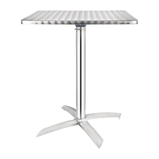 [CG838] Bolero vierkante aluminium klaptafel met RVS blad 60cm