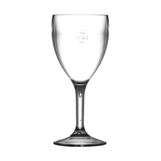 [CG943] Bbp Polycarbonaat Wijnglazen 255ml Ce-Gemarkeerd Op 175ml (Pak Van 12)